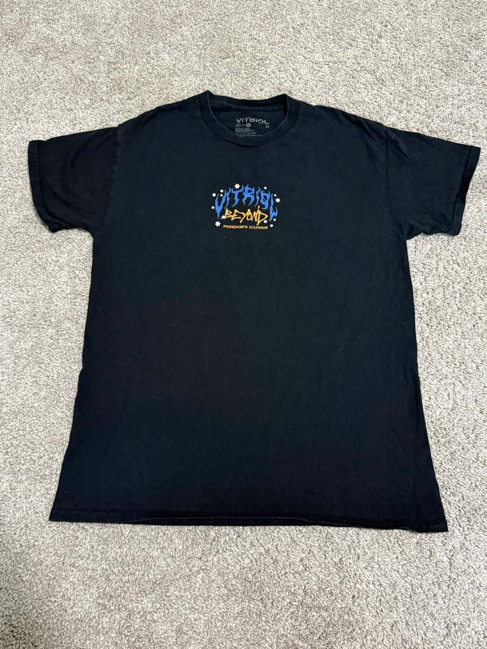 Vitriol Freedom's Illusion Black Graphic T-Shirt